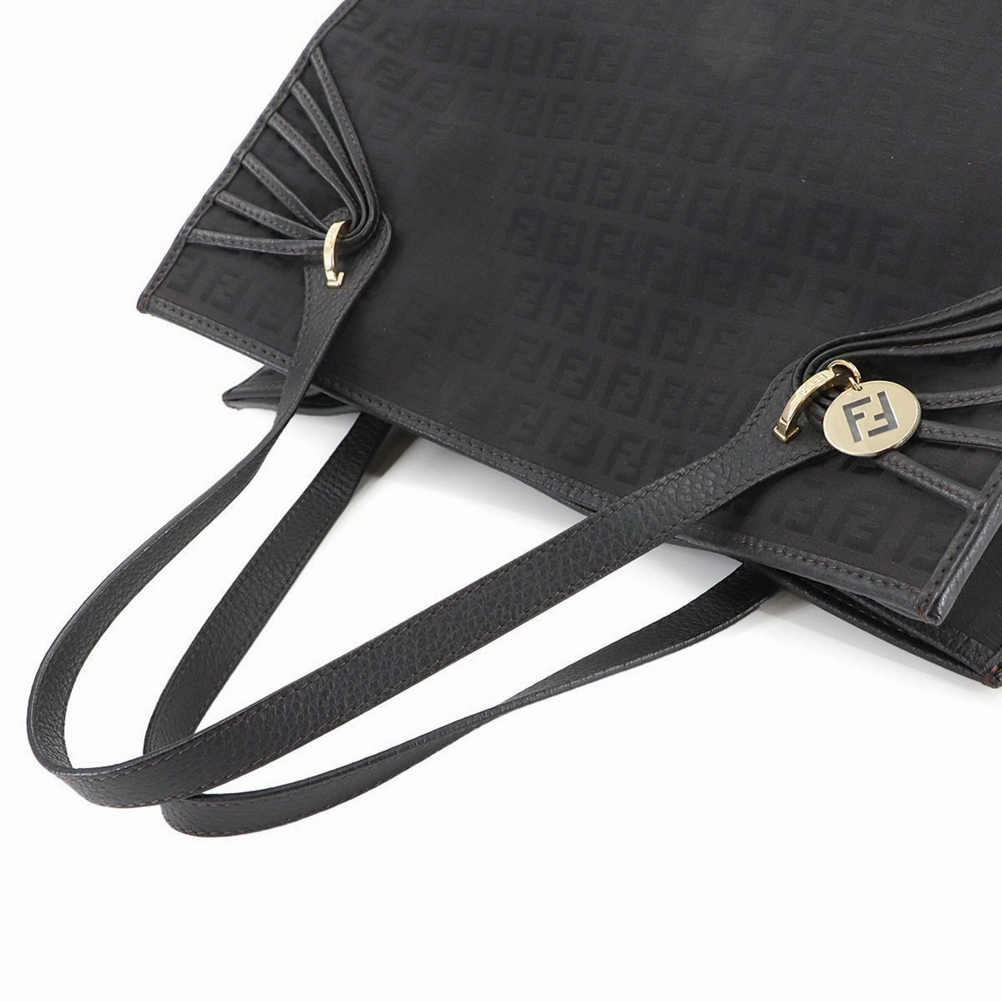 Fendi Zucchino Leather Tote Bag (Pre-Owned)