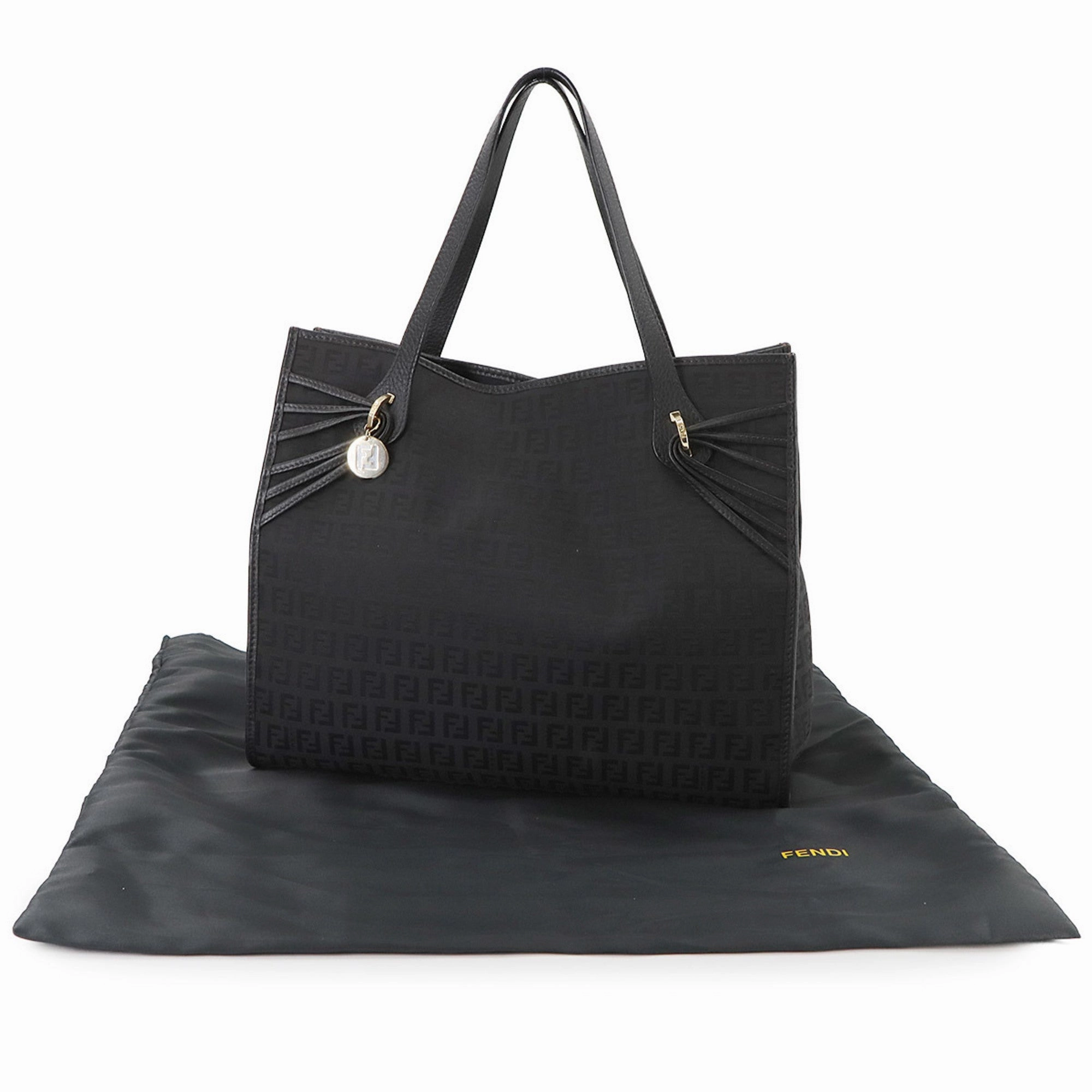 Fendi Zucchino Leather Tote Bag (Pre-Owned)