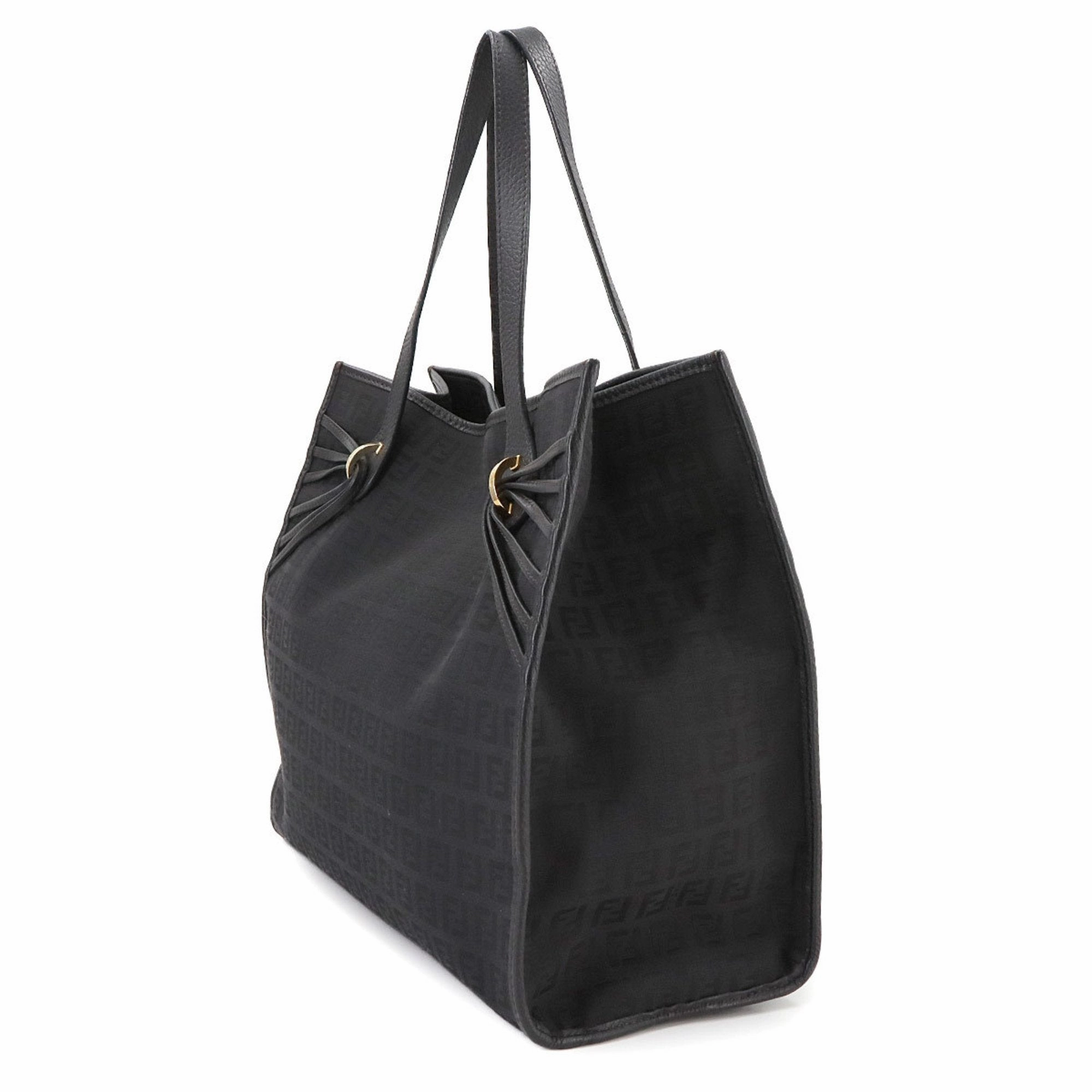 Fendi Zucchino Leather Tote Bag (Pre-Owned)