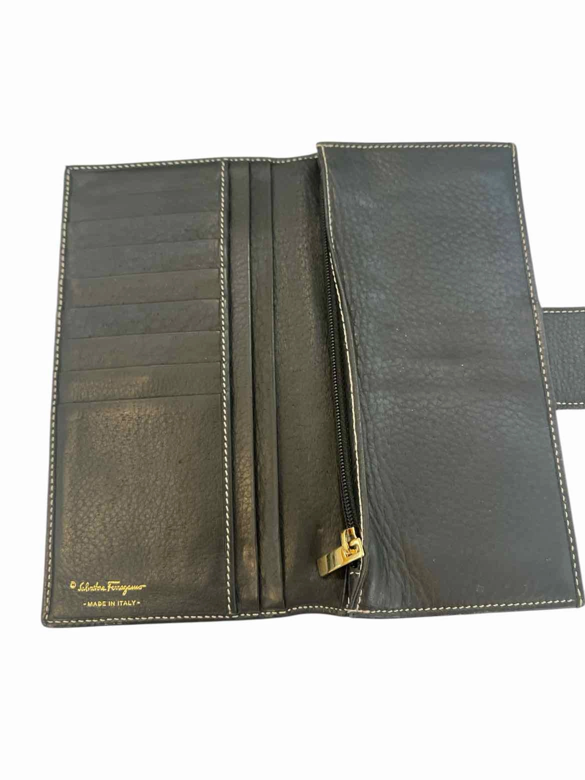 Ferragamo Black and Gold Wallet