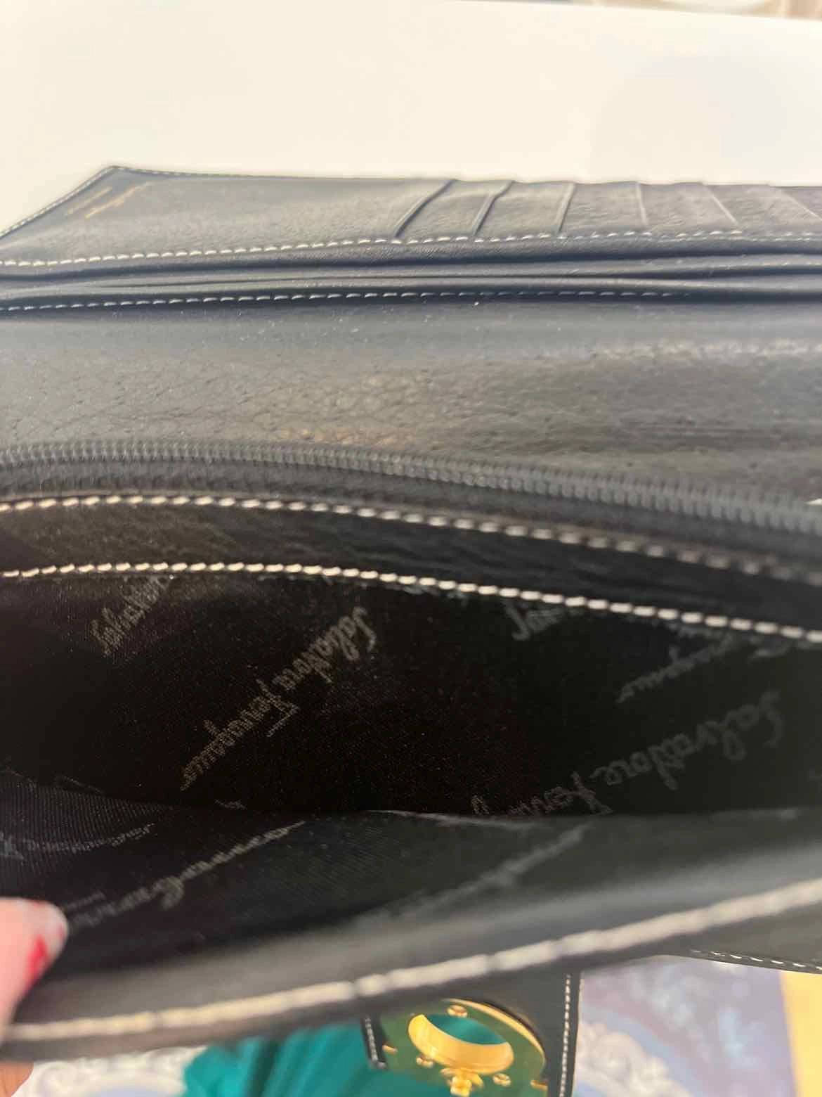 Ferragamo Black and Gold Wallet