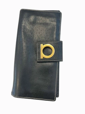 Ferragamo Black and Gold Wallet