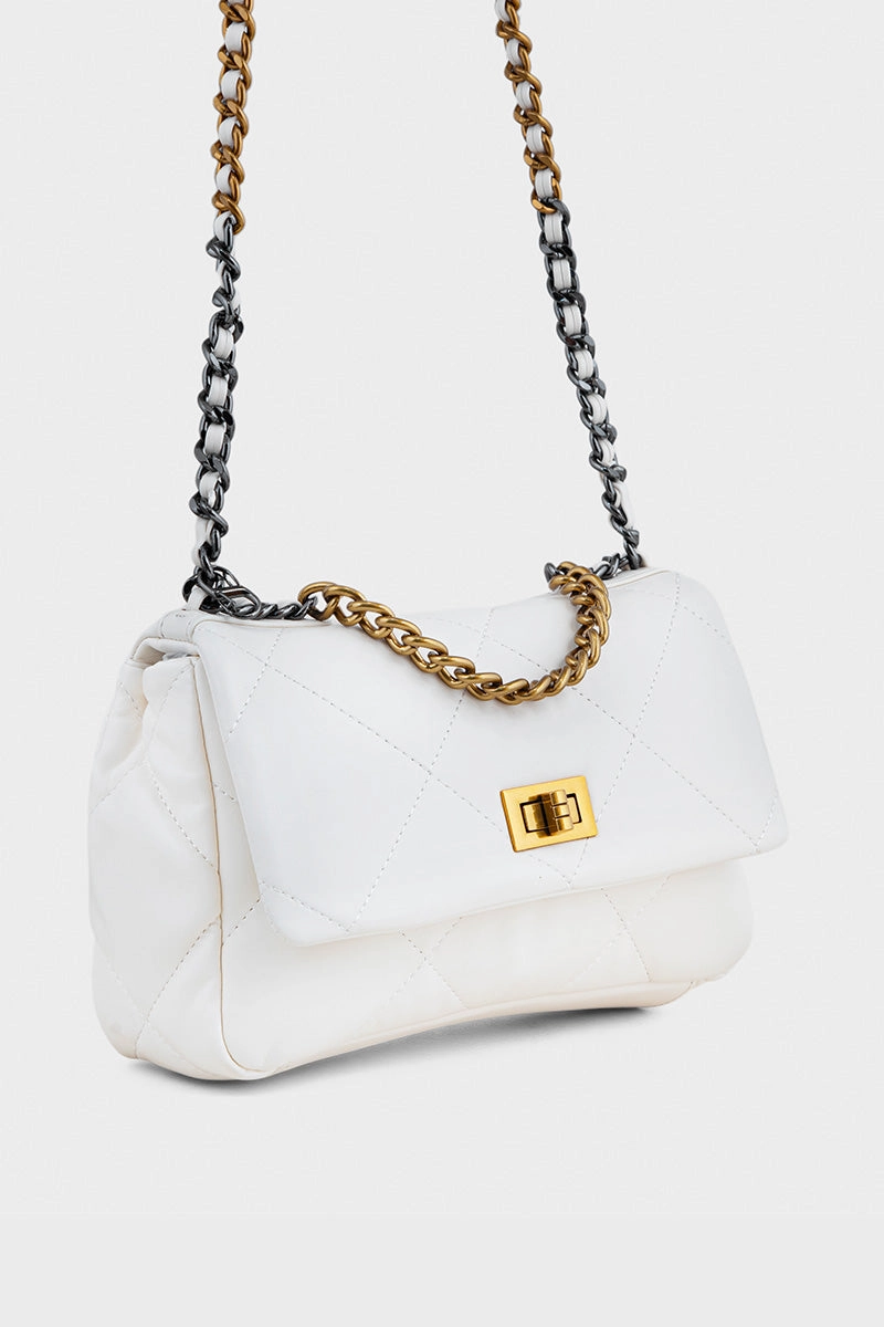Flap Shoulder Bags BS2096-Ivory