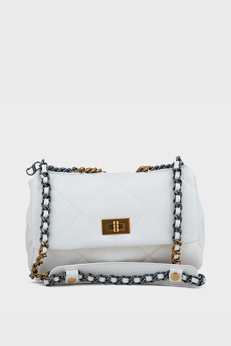 Flap Shoulder Bags BS2096-Ivory