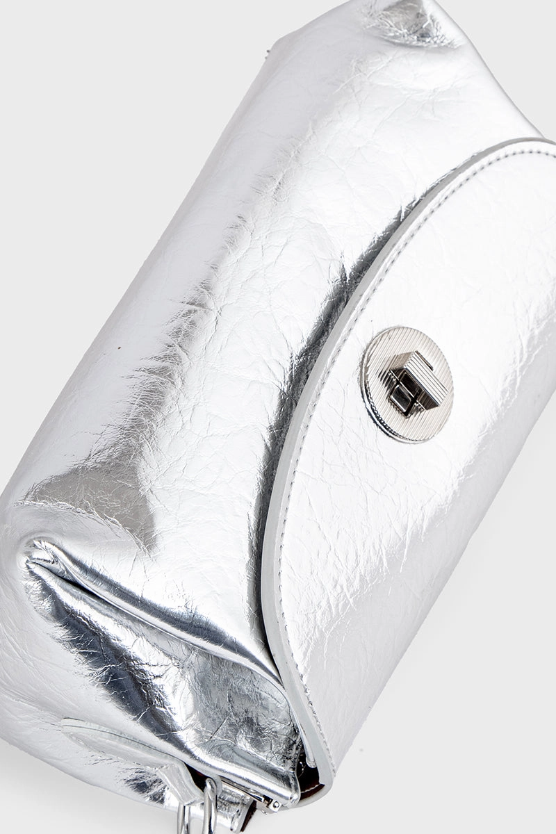 Flap Shoulder Bags BS2114-Silver