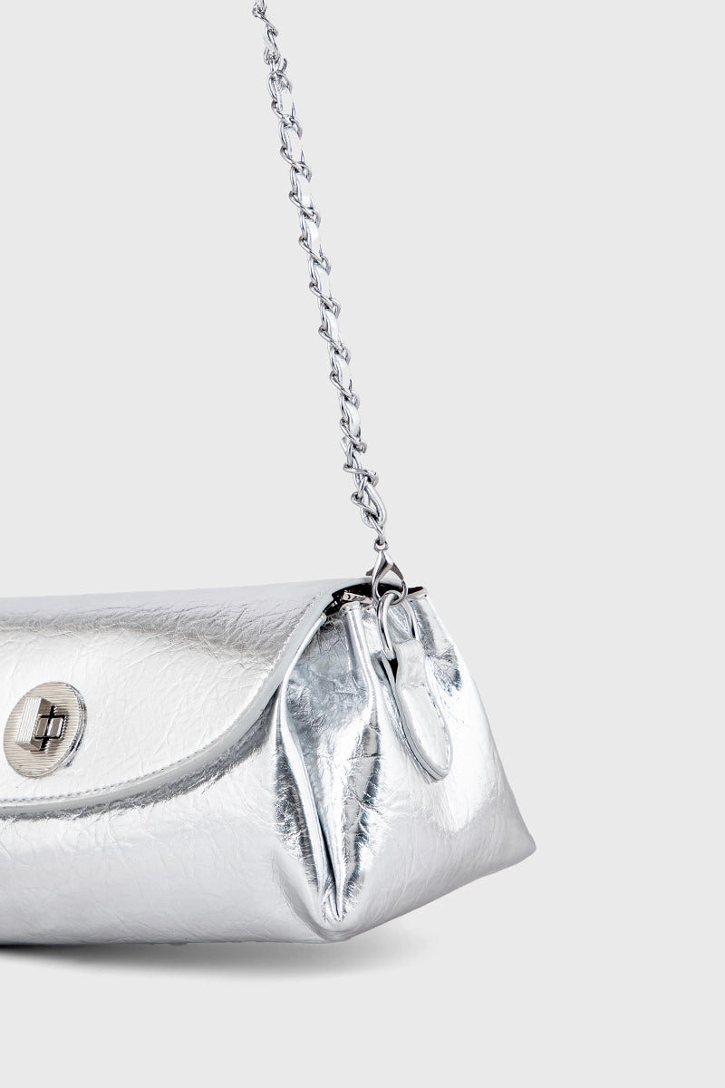 Flap Shoulder Bags BS2114-Silver
