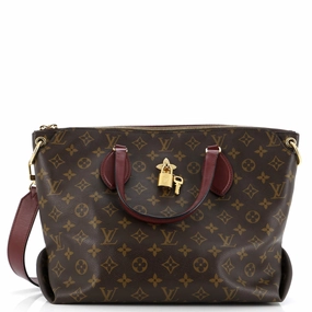 Flower Zipped Tote Monogram Canvas MM