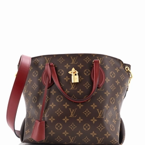 Flower Zipped Tote Monogram Canvas MM