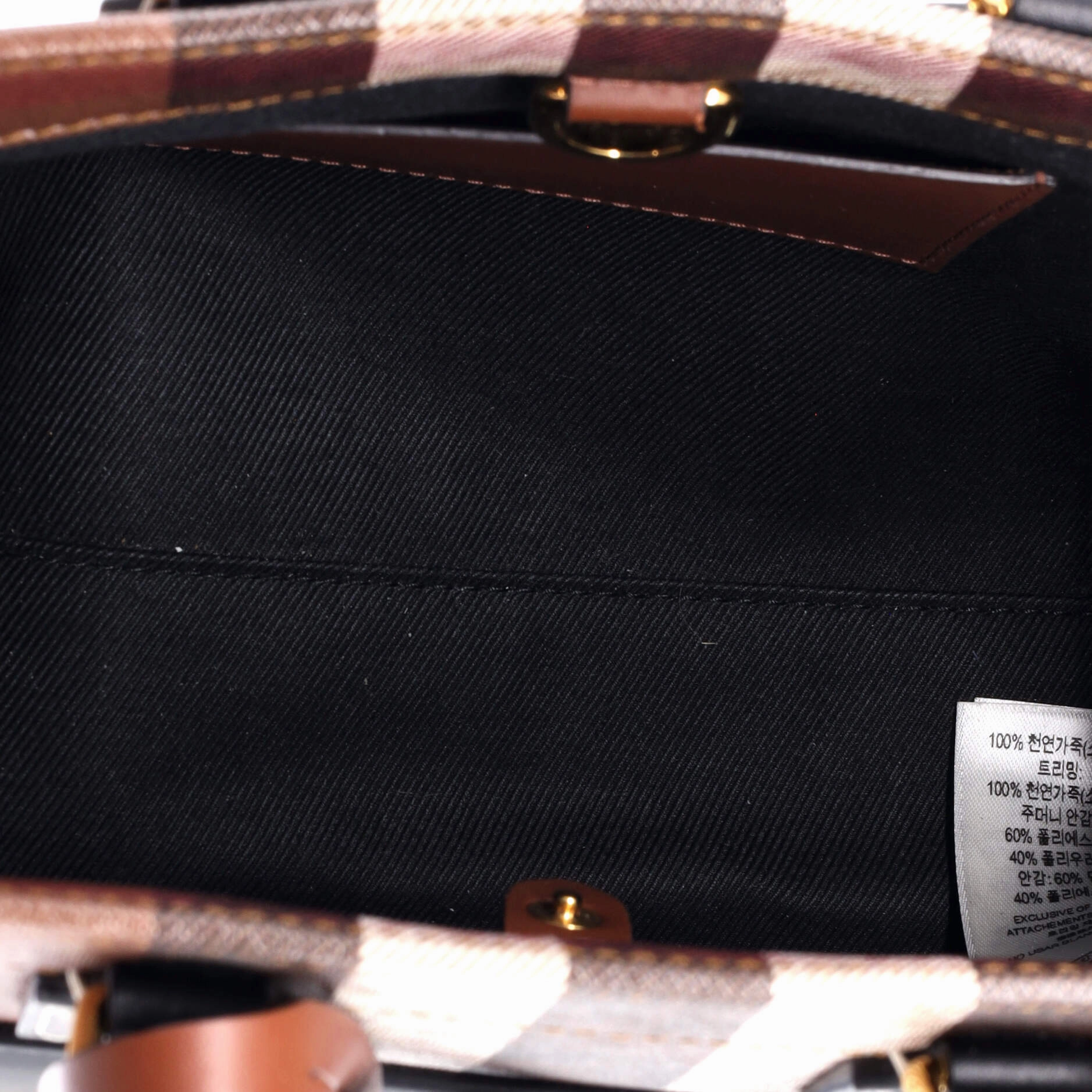 Freya Shopping Tote Check Canvas with Leather Mini