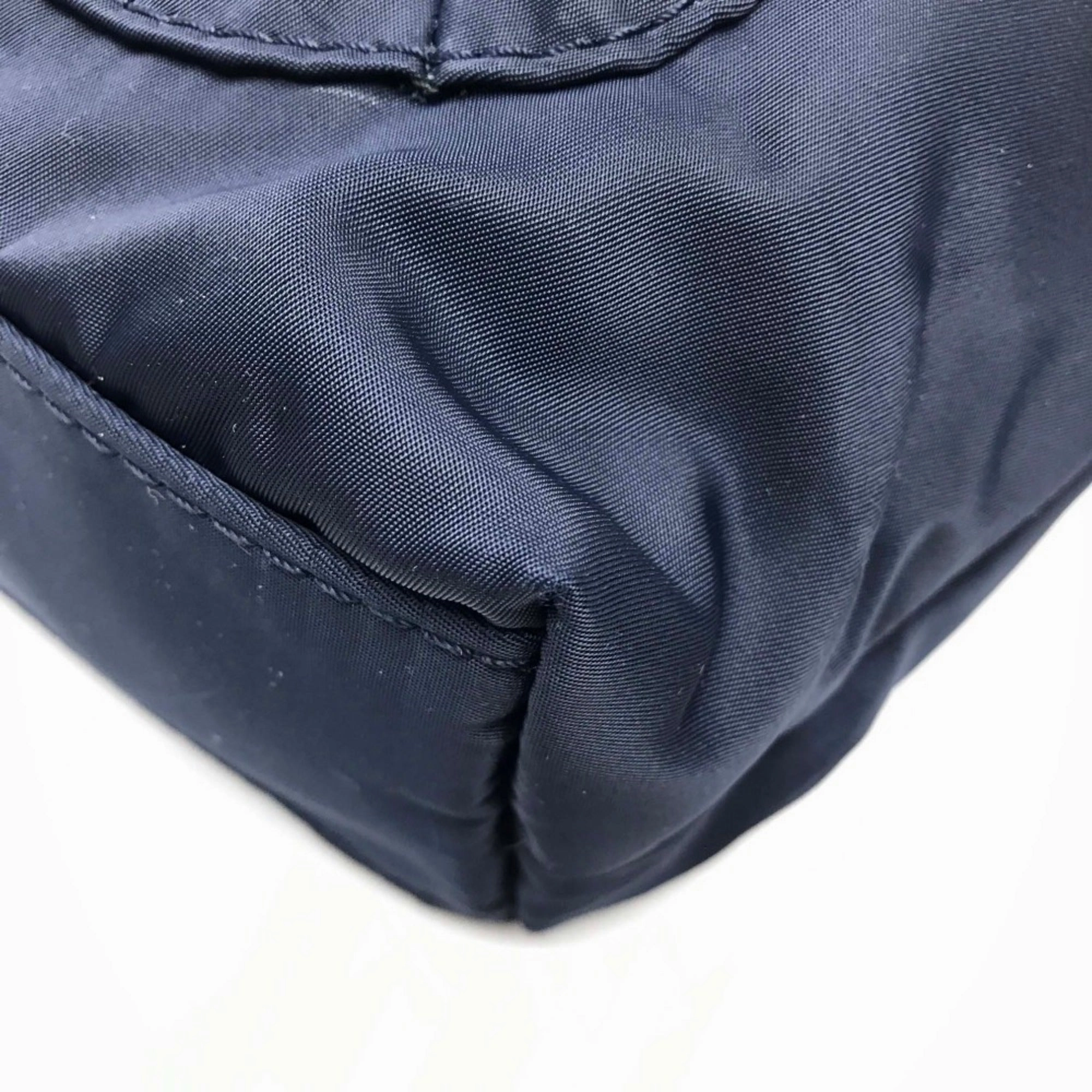 Furla   Navy Nylon Leather Shoulder Bag Tote Bag (Pre-Owned)