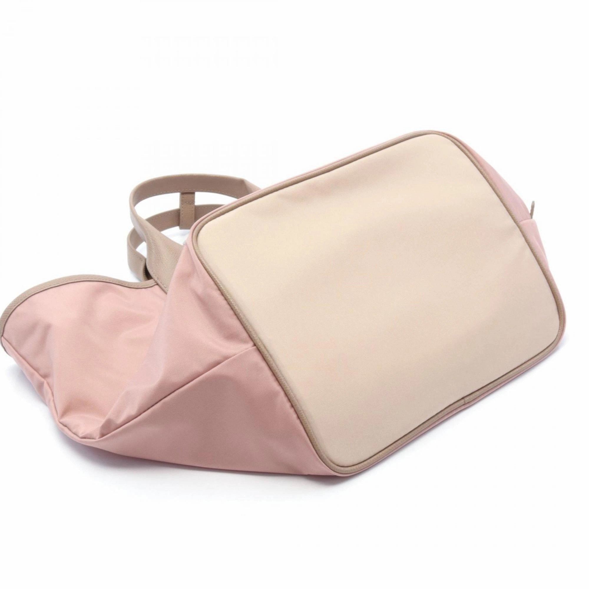 Furla  pink Nylon Leather Tote Bag