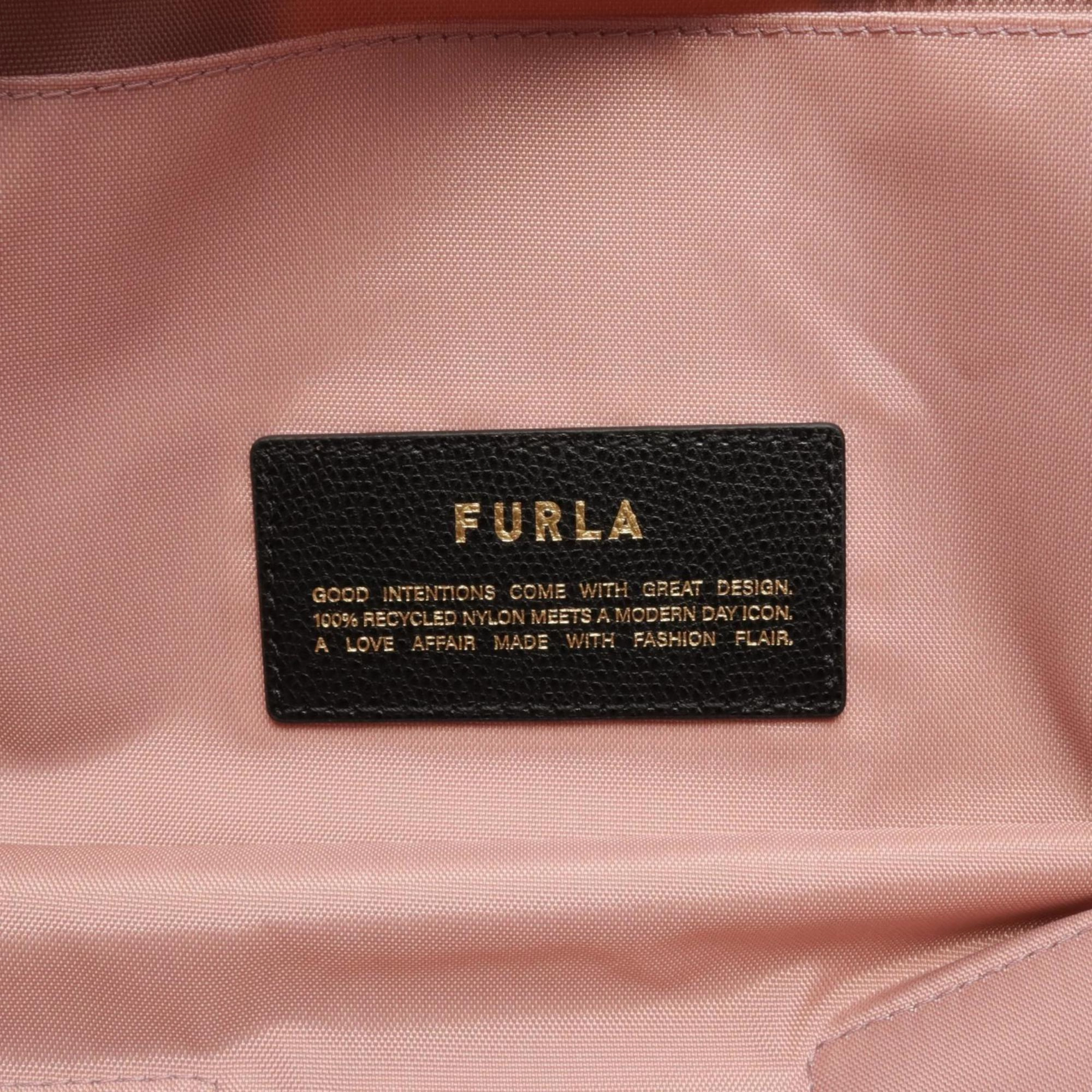 Furla  pink Nylon Leather Tote Bag