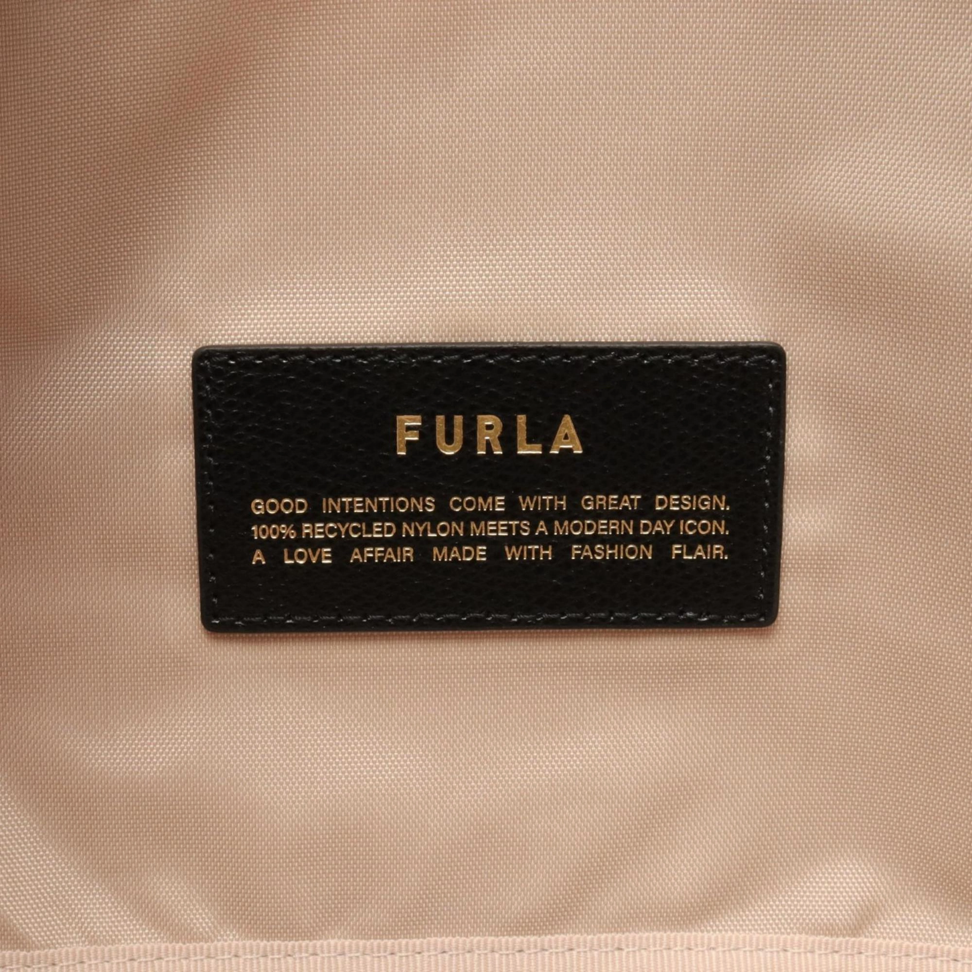 Furla  pink Nylon Leather Tote Bag