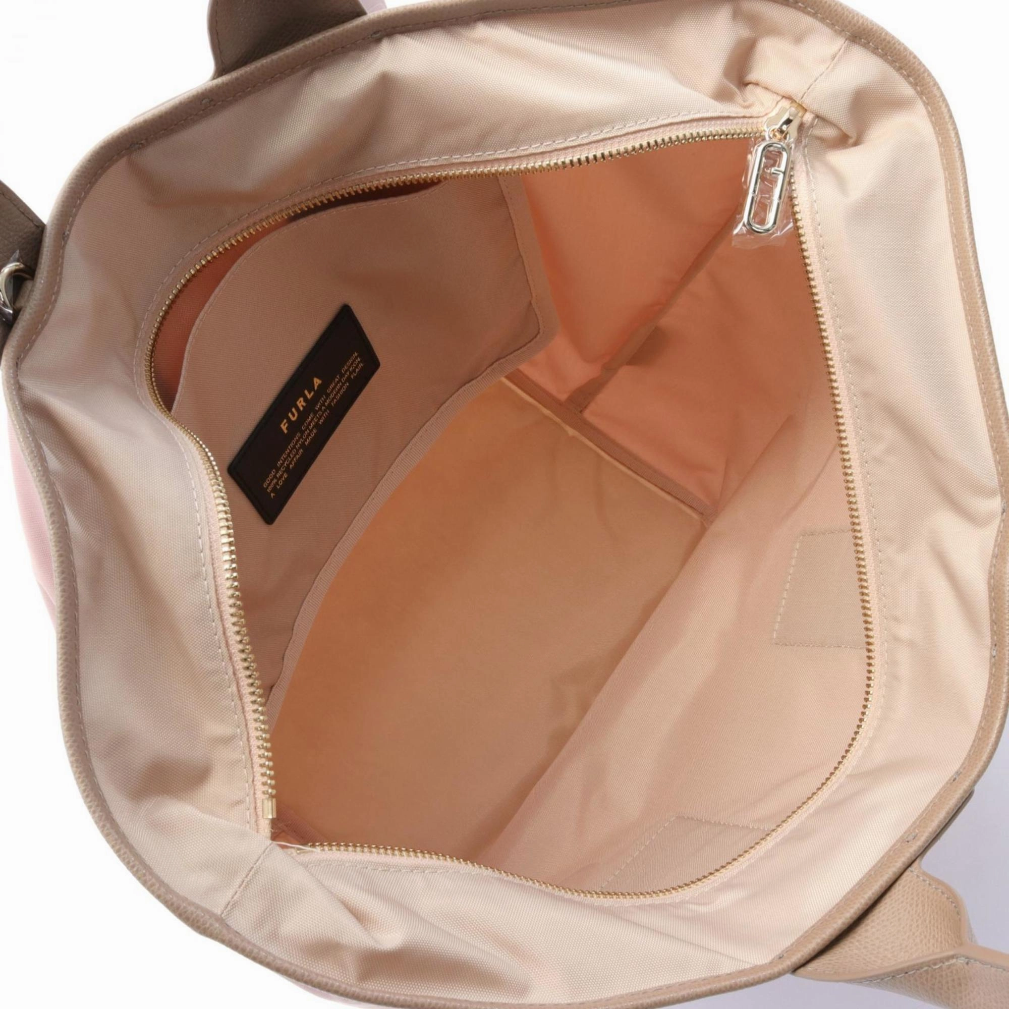 Furla  pink Nylon Leather Tote Bag