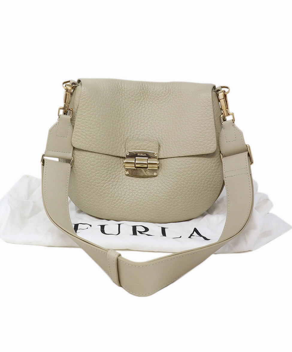 Furla Taupe Leather Crossbody