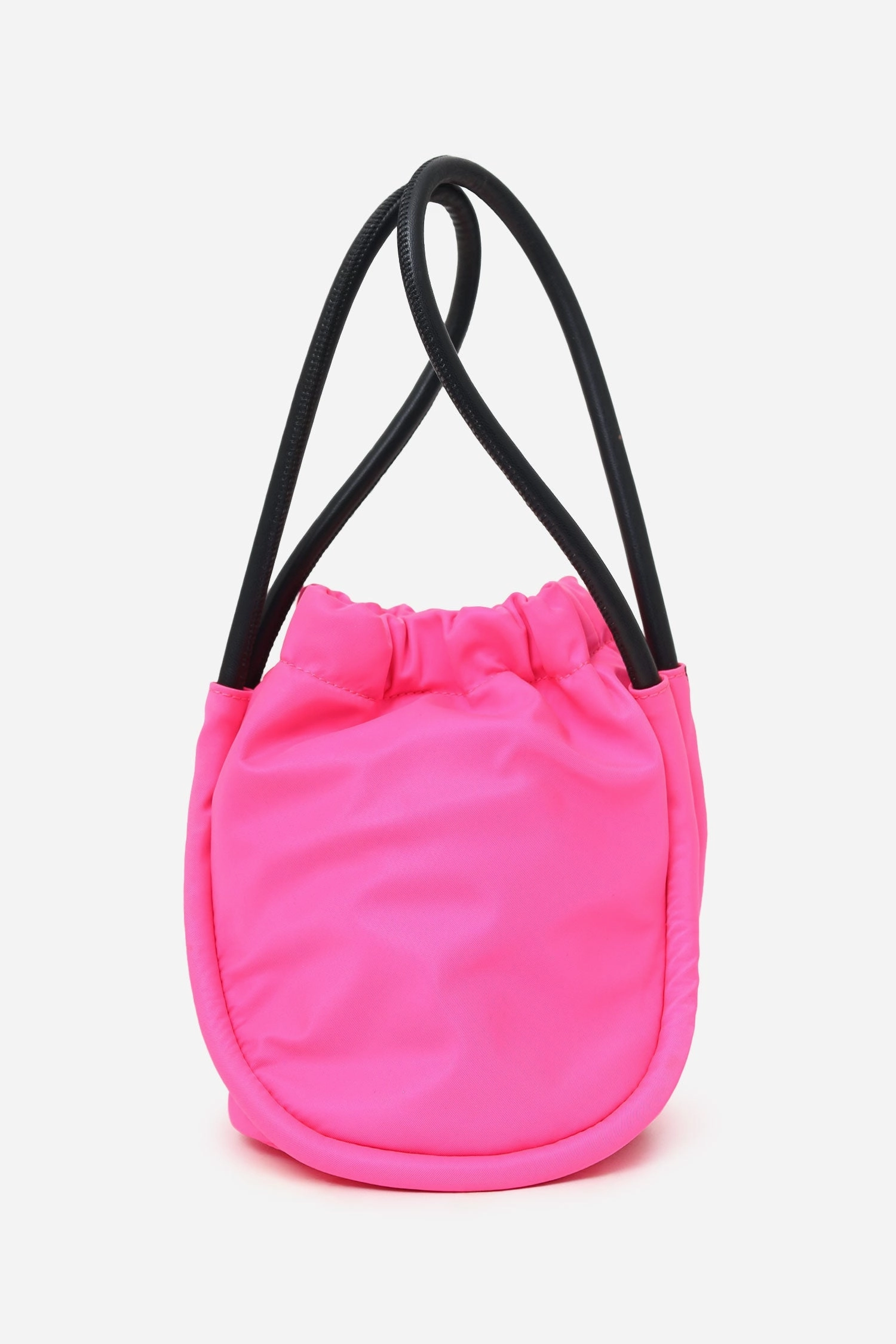 Ganni Pink/Black Nylon Bucket Bag