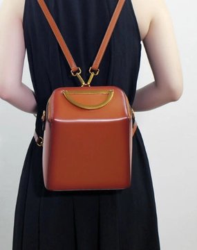 Genuine Leather backpack bag shoulder bag black brown for women leather crossbody bag