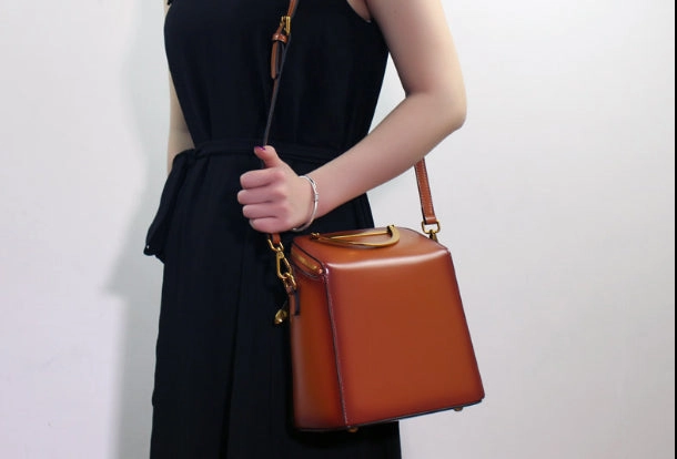 Genuine Leather backpack bag shoulder bag black brown for women leather crossbody bag