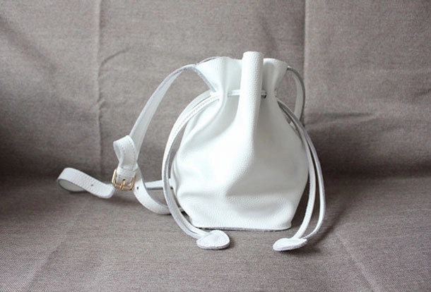 Genuine Leather Bucket Bag Shoulder Bag Crossbody Bag Handbag Purse For Women
