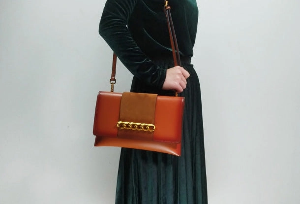 Genuine Leather Clutch Bag Purse Shoulder Bag for Women Leather Crossbody Bag