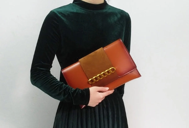 Genuine Leather Clutch Bag Purse Shoulder Bag for Women Leather Crossbody Bag