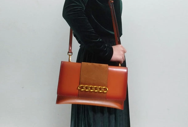 Genuine Leather Clutch Bag Purse Shoulder Bag for Women Leather Crossbody Bag