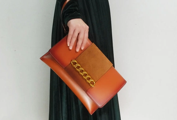 Genuine Leather Clutch Bag Purse Shoulder Bag for Women Leather Crossbody Bag