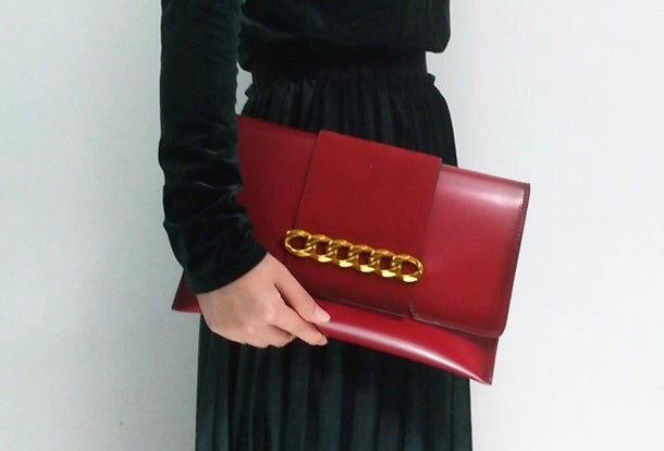 Genuine Leather Clutch Bag Purse Shoulder Bag for Women Leather Crossbody Bag