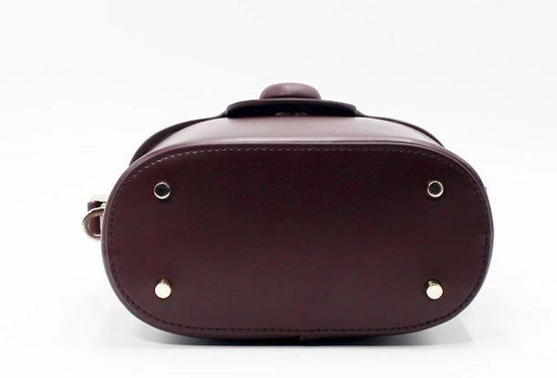 Genuine Leather Doctor Bag Bucket Bag Handbag Shoulder Bag for Women Leather Crossbody Bag