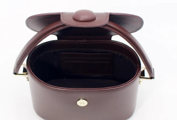 Genuine Leather Doctor Bag Bucket Bag Handbag Shoulder Bag for Women Leather Crossbody Bag