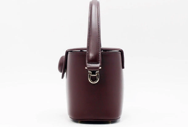 Genuine Leather Doctor Bag Bucket Bag Handbag Shoulder Bag for Women Leather Crossbody Bag