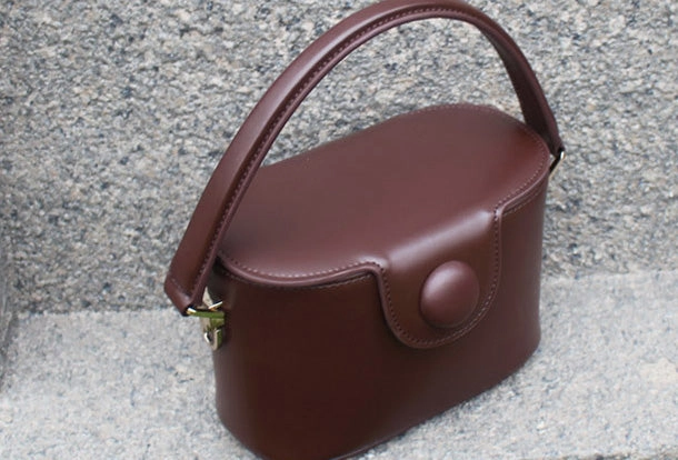 Genuine Leather Doctor Bag Bucket Bag Handbag Shoulder Bag for Women Leather Crossbody Bag