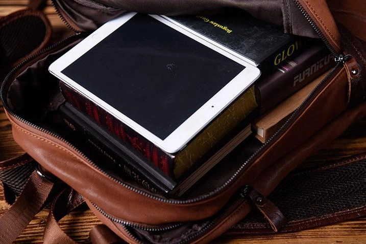 Genuine Leather Mens Cool Backpack Sling Bag Large Travel Bag Hiking Bag for men