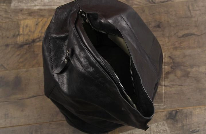 Genuine Leather Mens Cool Sling Bag Large Chest Bag Sling Pack One Shoulder Backpack for men