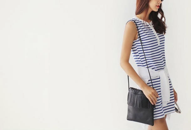 Genuine Leather Shoulder Bag Tassel Crossbody Bag Handbag Purse For Women