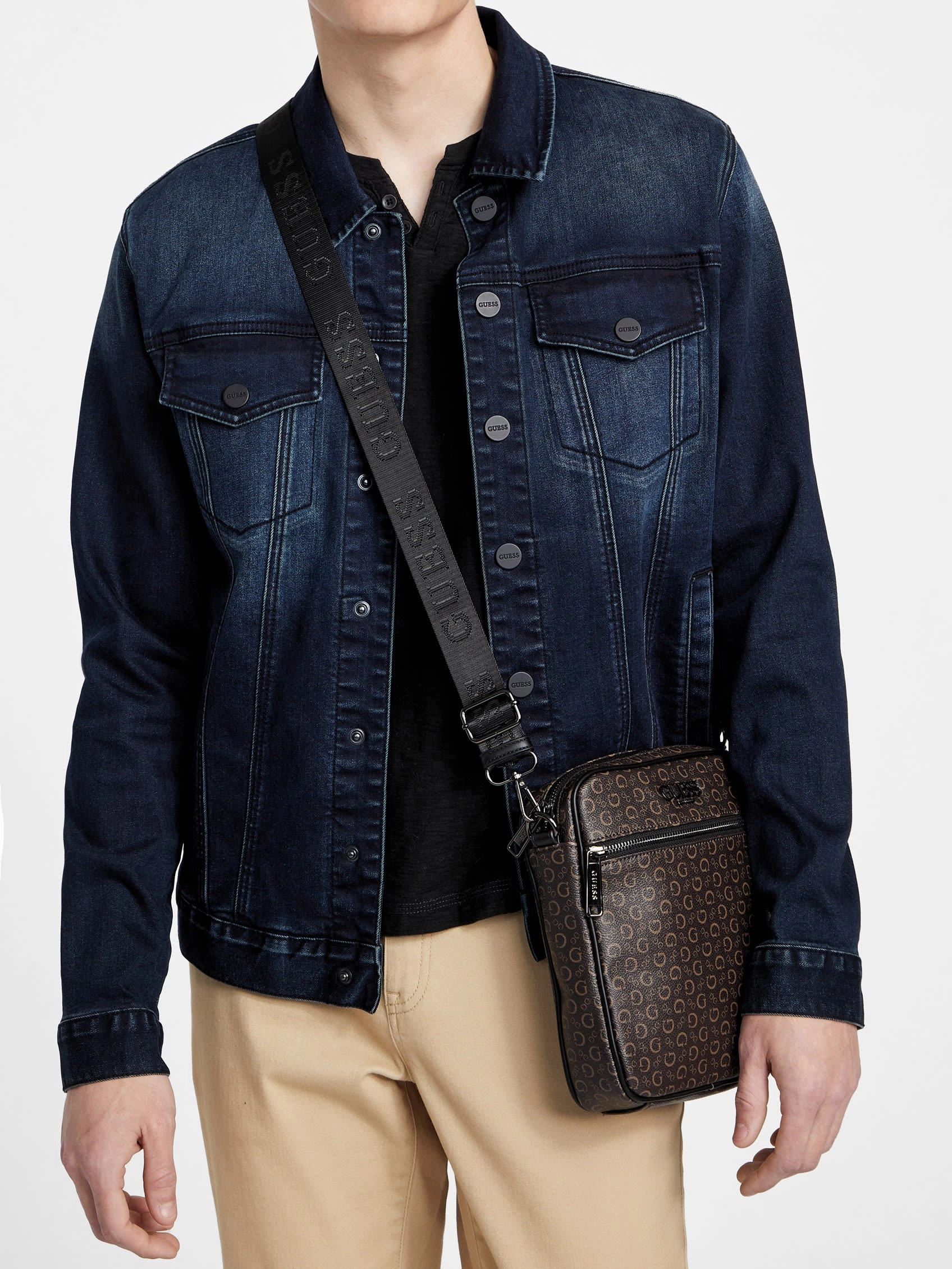 Gio Logo Top-Zip Crossbody