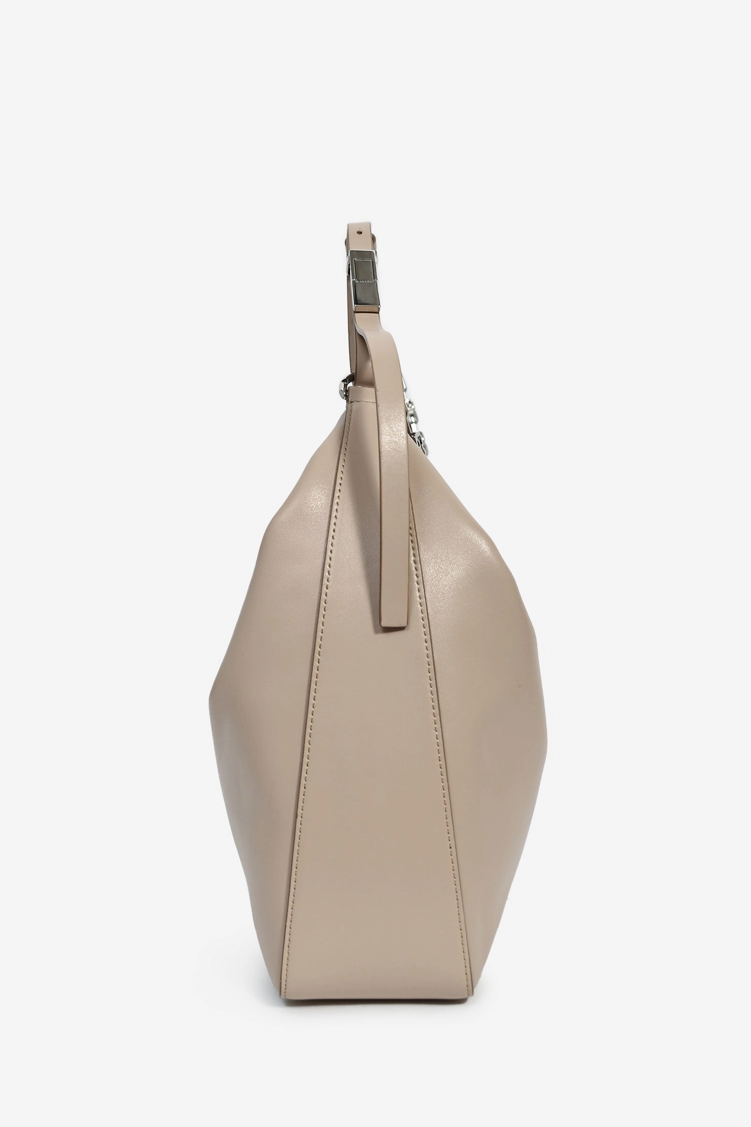 Givenchy Beige Medium Moon Cut-Out Leather Shoulder Bag with Chain