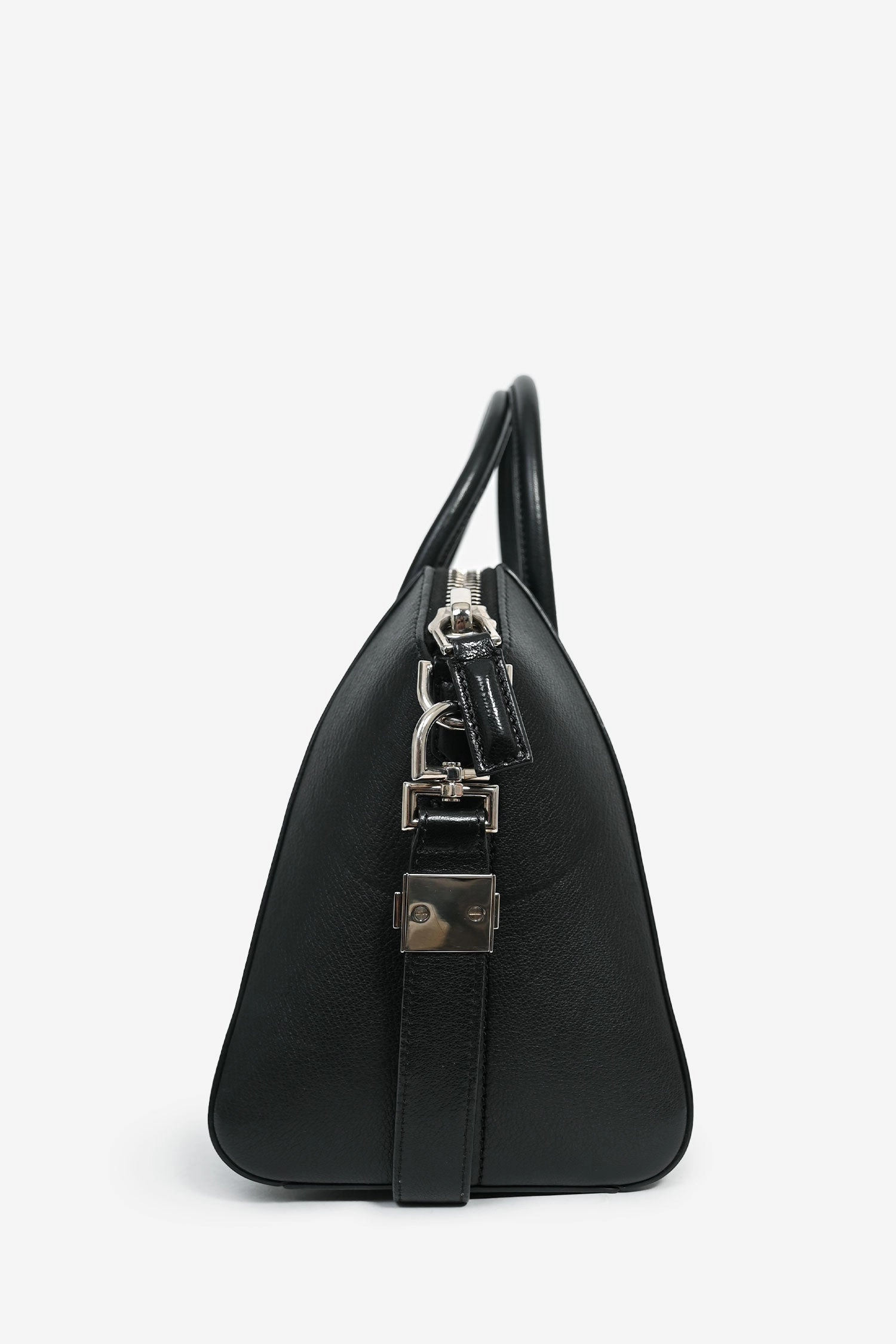 Givenchy Black Leather Medium Antigona Top Handle with Strap