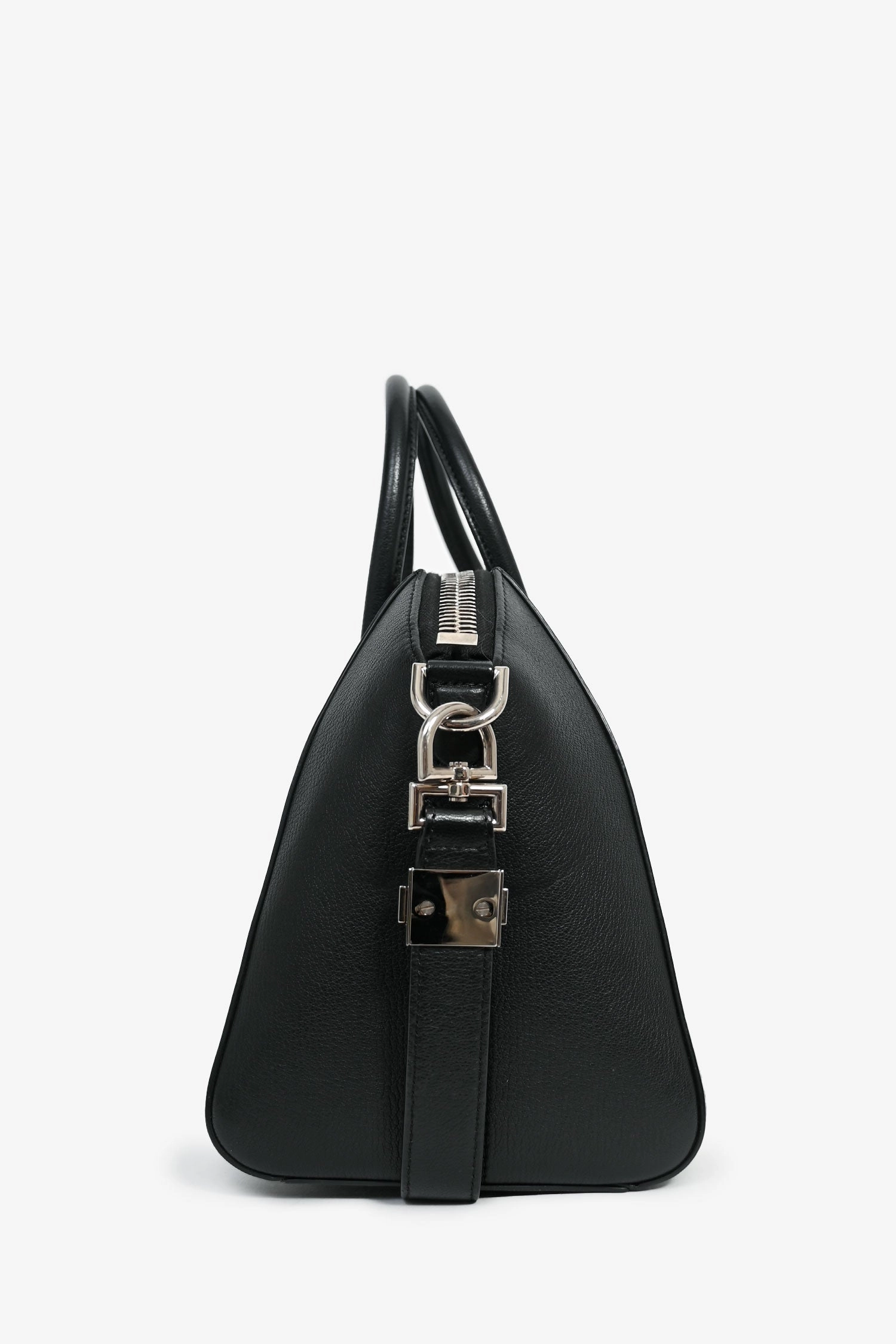 Givenchy Black Leather Medium Antigona Top Handle with Strap