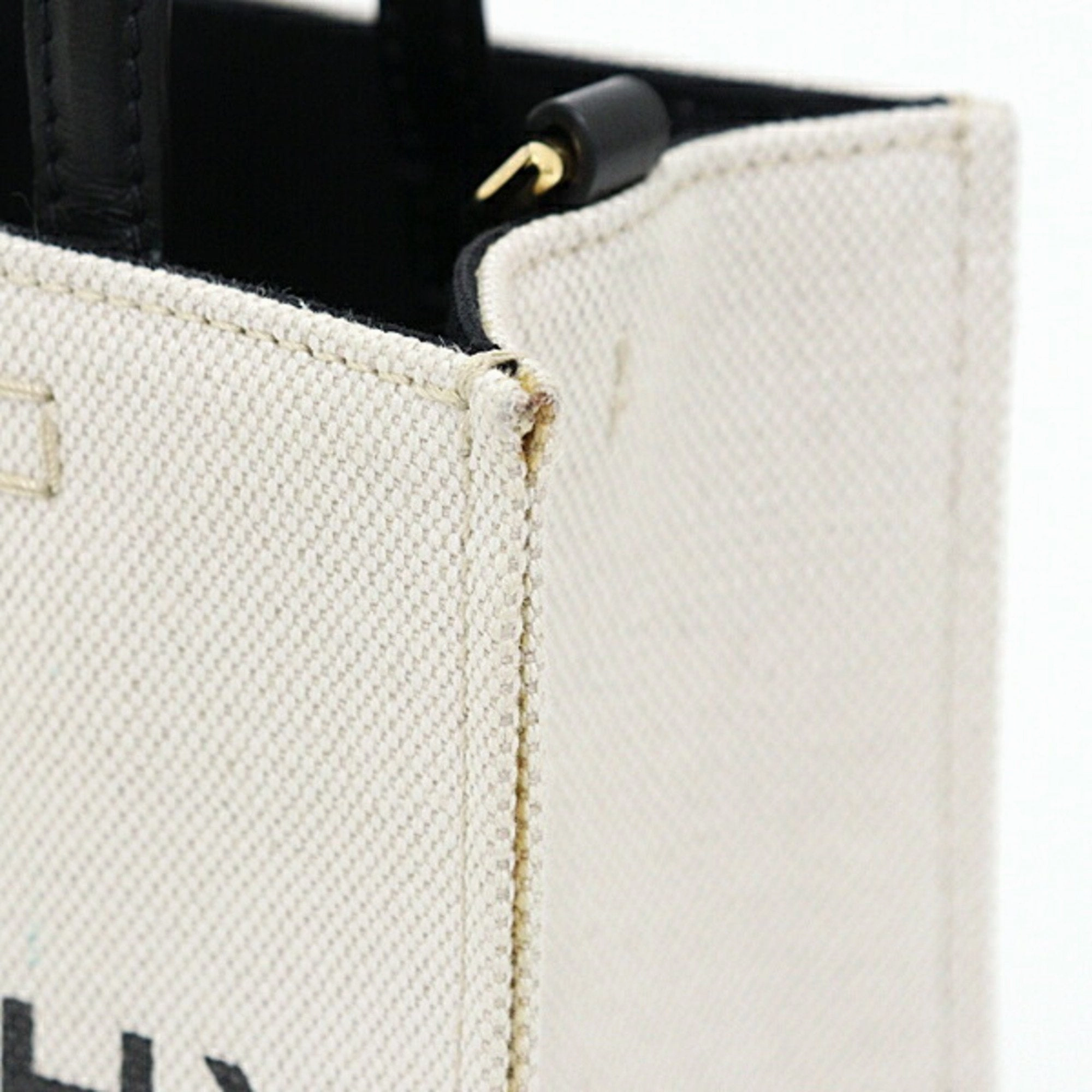 Givenchy  Linen Cotton Canvas Leather Tote Bag (Pre-Owned)
