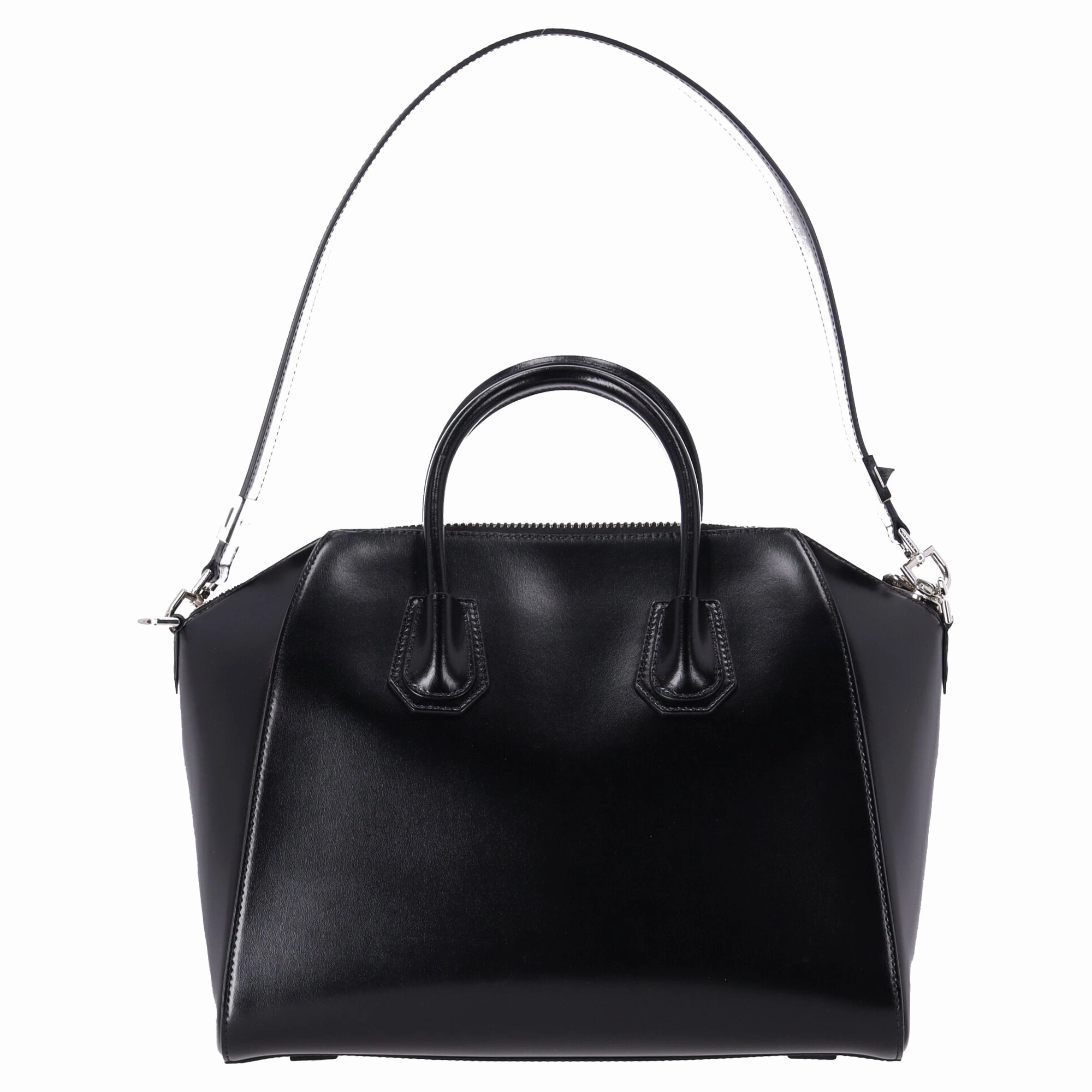 Givenchy Medium Antigona Handbag in Black Calf Leather