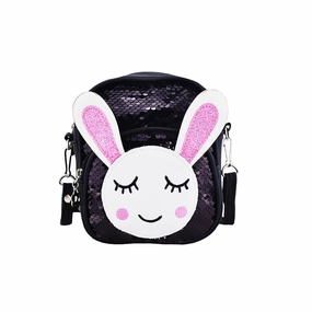 Glitter Bunny Backpack - Black