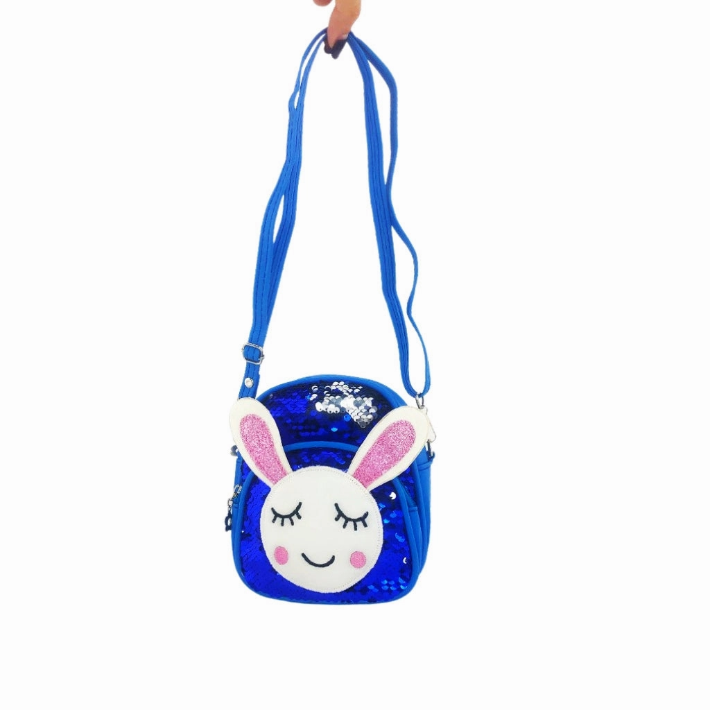 Glitter Bunny Backpack - Blue