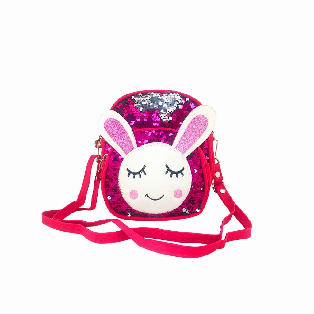 Glitter Bunny Backpack - Hot Pink