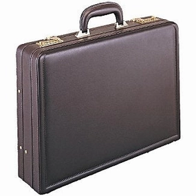 Good Hope Bags Business Briefcase Collection 4in. Expandable Leather Attache