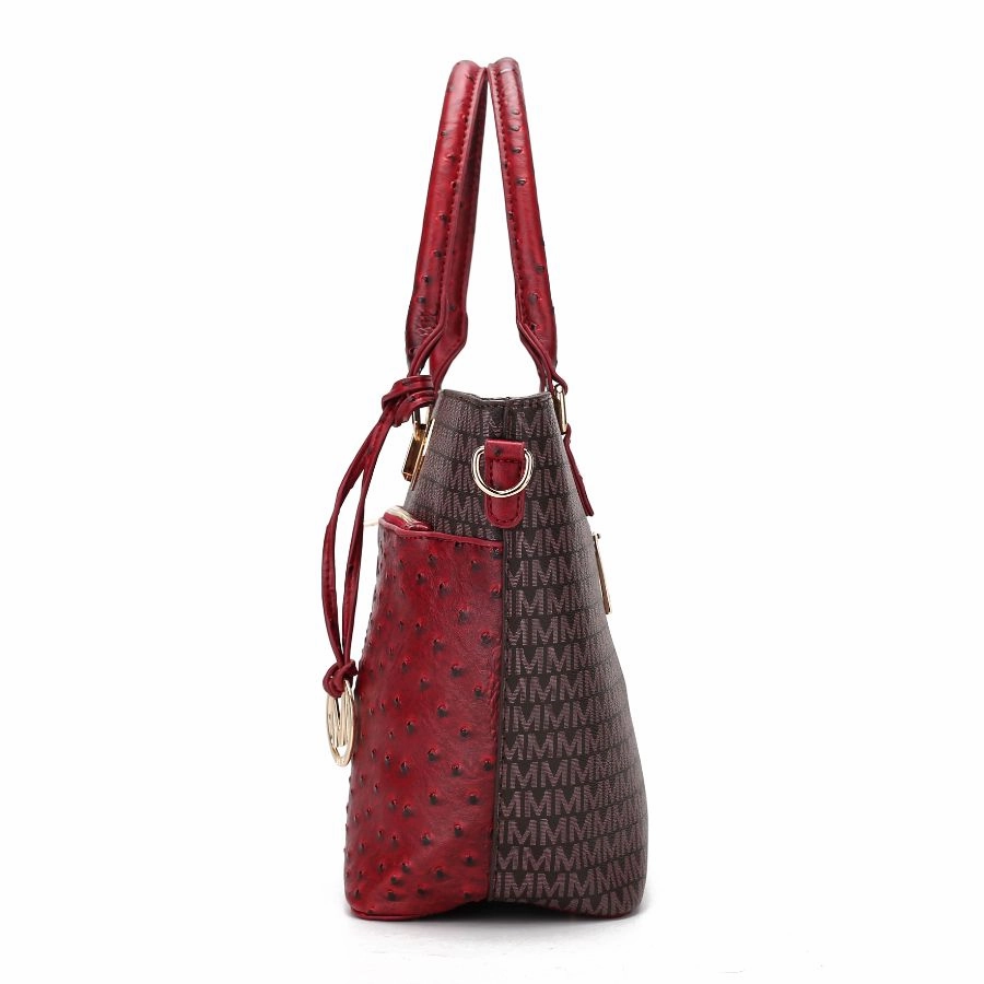 Grace Signature and Croc Embossed Tote Handbag