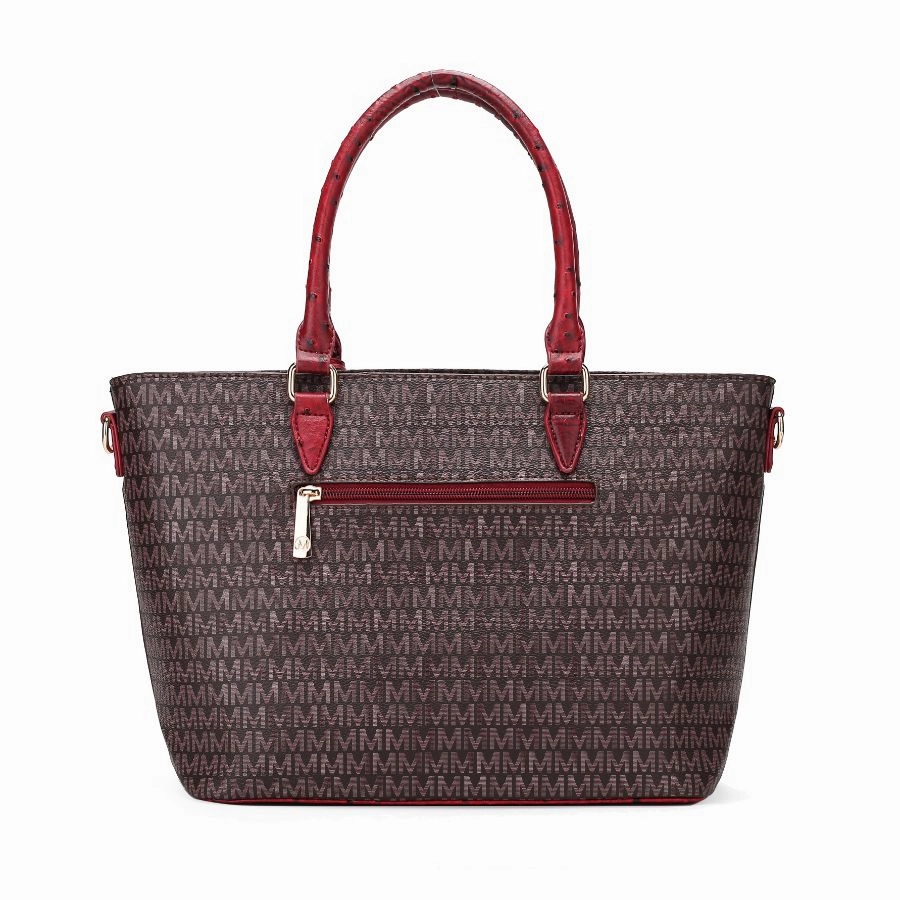 Grace Signature and Croc Embossed Tote Handbag