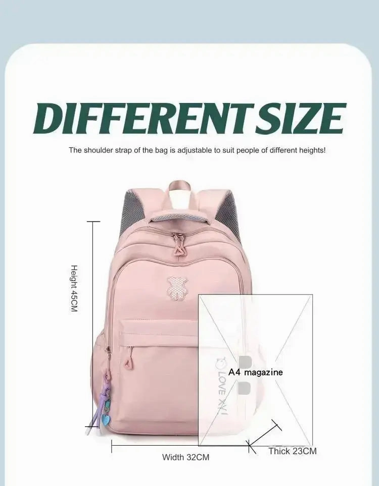 Green Student Schoolbag Junior High School Boys and Girls Backpack 1688-12
