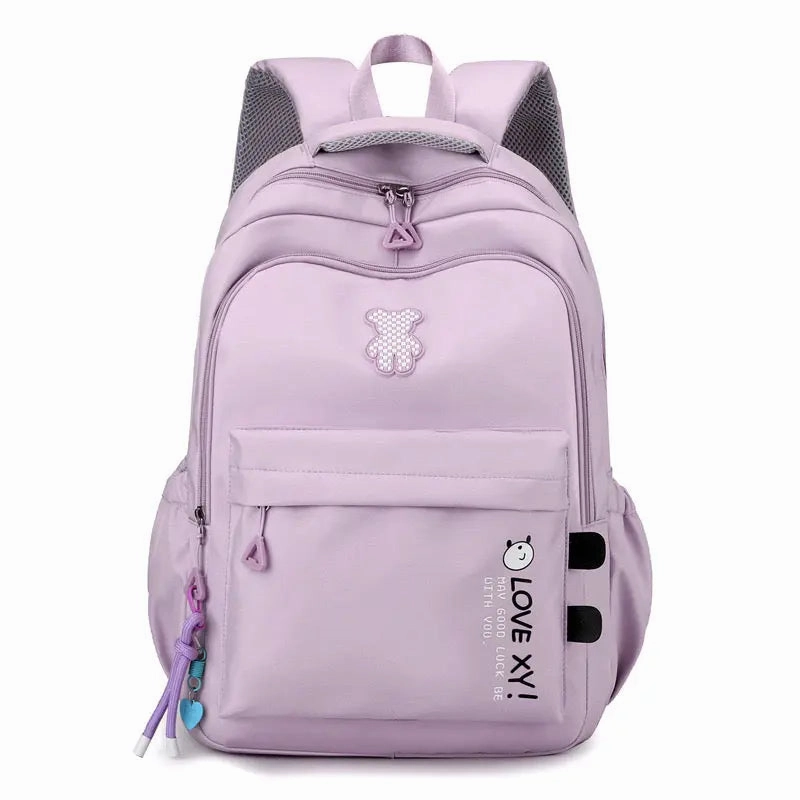 Green Student Schoolbag Junior High School Boys and Girls Backpack 1688-12
