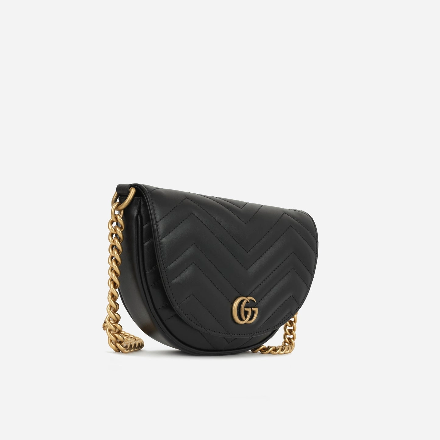 Gucci - Mini GG Crossbody Bag - Black Matelass Chevron AGHW - Unused